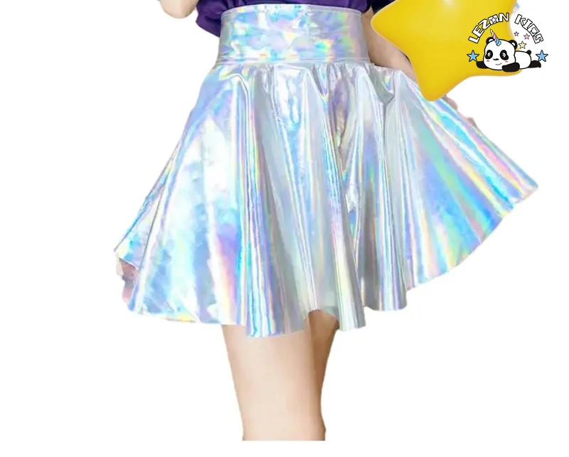 LEZONKIDS - Custom Children Clothing Girls Skirt Laser Metal Skirt For 2-14Years